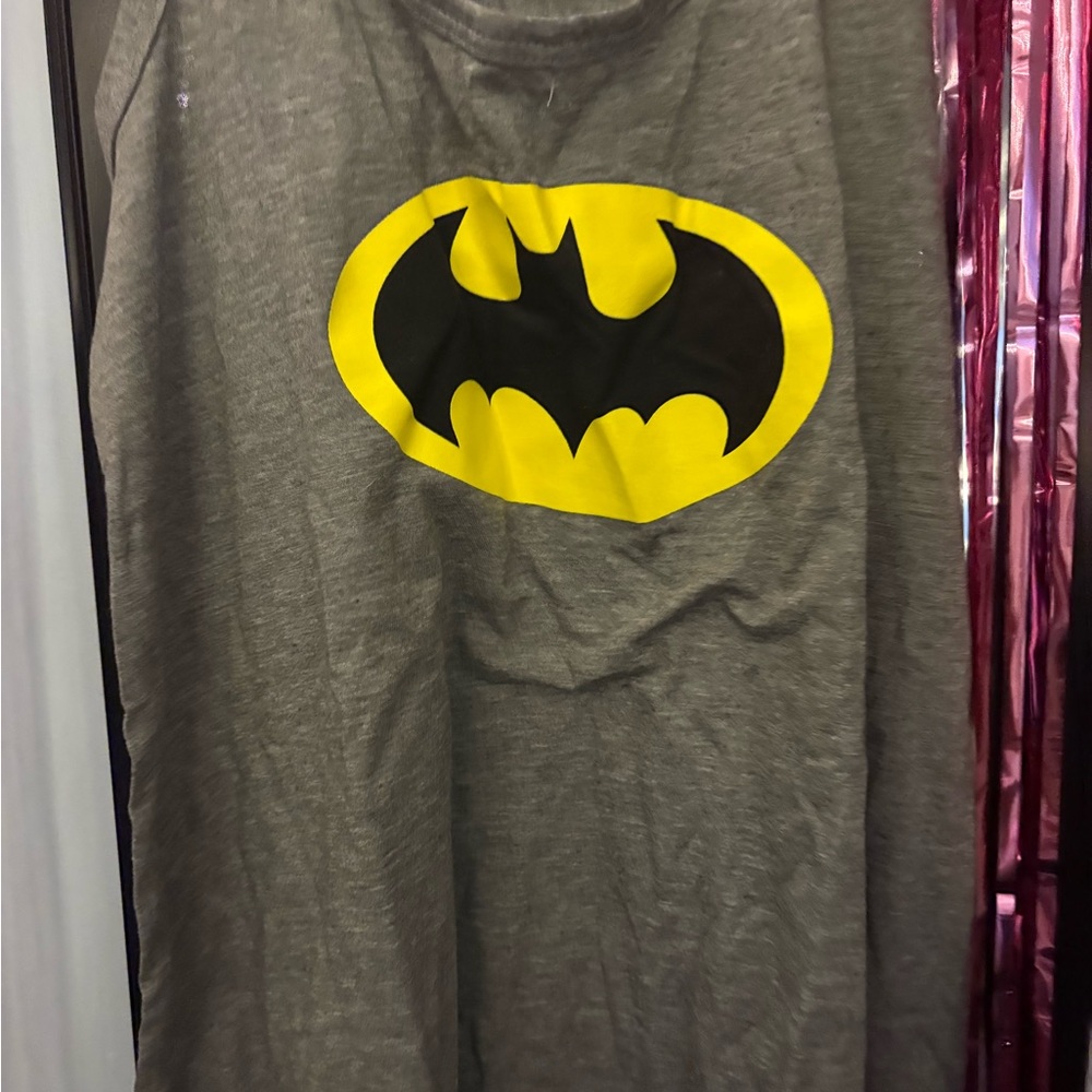 Gray Batman Logo Tank Top